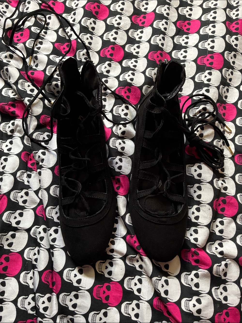 Lace up flats